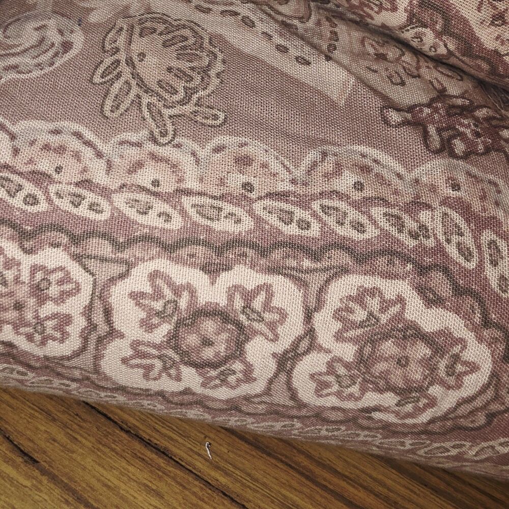 POTTERY BARN GWENN 92x88 Full/Qn Brown Paisley Linen Blend Duvet &2 Pillow Shams - Picture 4 of 7